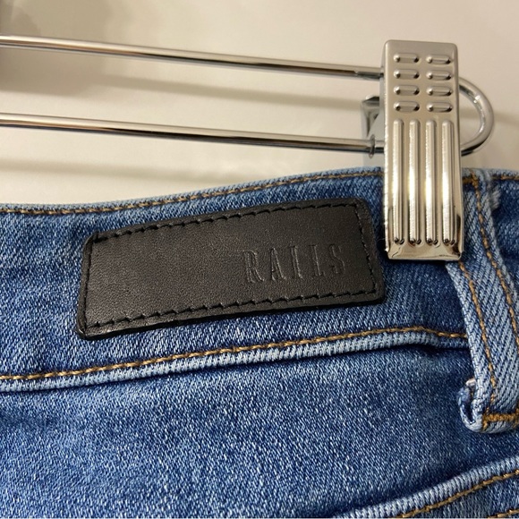 Rails The Larchmont High Rise Skinny Blue Raw Hem Jeans 28 - Picture 10 of 13